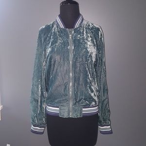 American Eagle Velvet Bomber Jacket